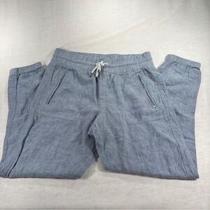 Athleta Cabo Linen Jogger in Light Blue